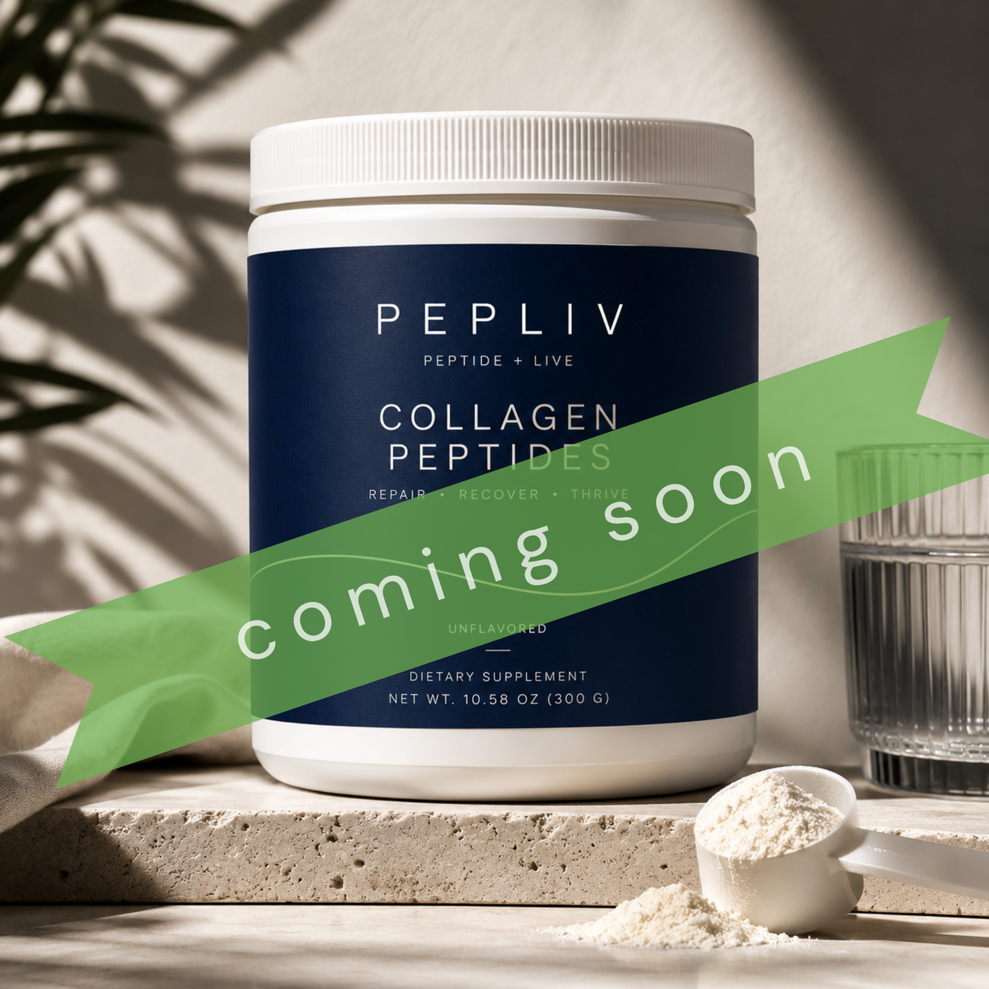 PEPLIV Collagen Peptides · Grass-Fed Type I & III · Unflavored